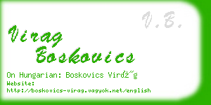 virag boskovics business card